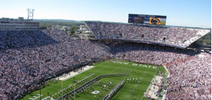A typical Penn State game packs the stands at Beaver Stadium.