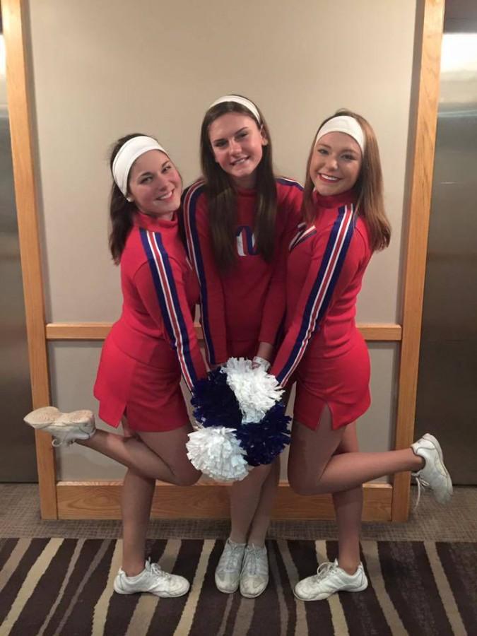 Jordan Munoz, Kaitlyn Torcivia, and Felicity Levy were chosen from Southern Lehigh to cheer for the All-American team in London.