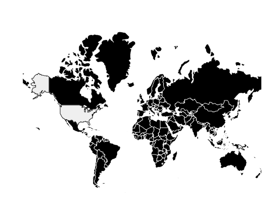 All of the countries colored in black represent countries that offer some form of paid parental leave. 