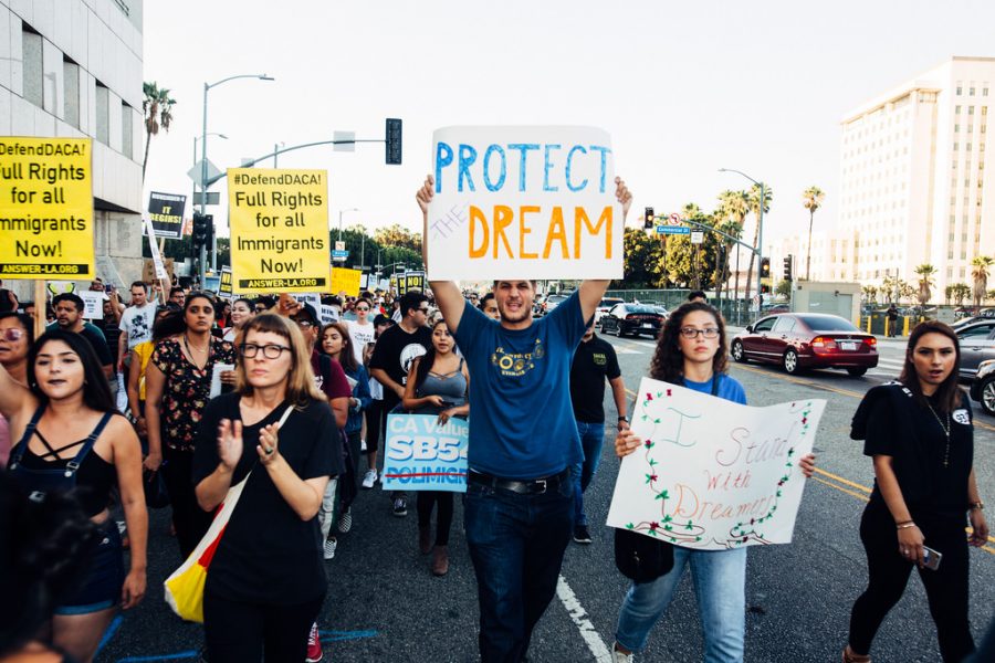 Protesters advocate for keeping DACA and supporting dreamers.
