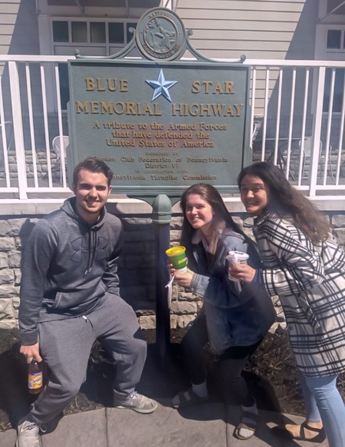 Senior Jake Finkbeiner (left), senior Marissa Harley (center), and sophomore Helena Munoz (right) traveled to Pittsburgh to attended the PMEA conference alongside junior Drew Curtis.