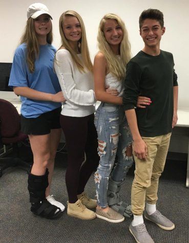Senior class officers: (from left to right) Paige Zamincichieli, Emily Jordan, Jenna Groeber, and Alex Lycette. 