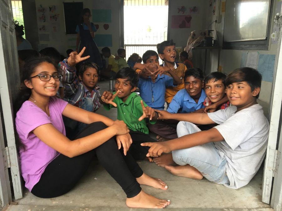 Asha loved spending time with the children and learning their dialect, Gujarti