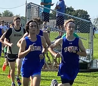 Senior Dominik Lisicky and Junior William Kane spotted mid race teaming up and staying together. 