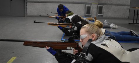 Senior Megan Hummel and other members of the rifle team take their best shot at every practice and match. 
