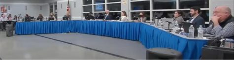 The Southern Lehigh School Board listens to speakers at the January 24th meeting.