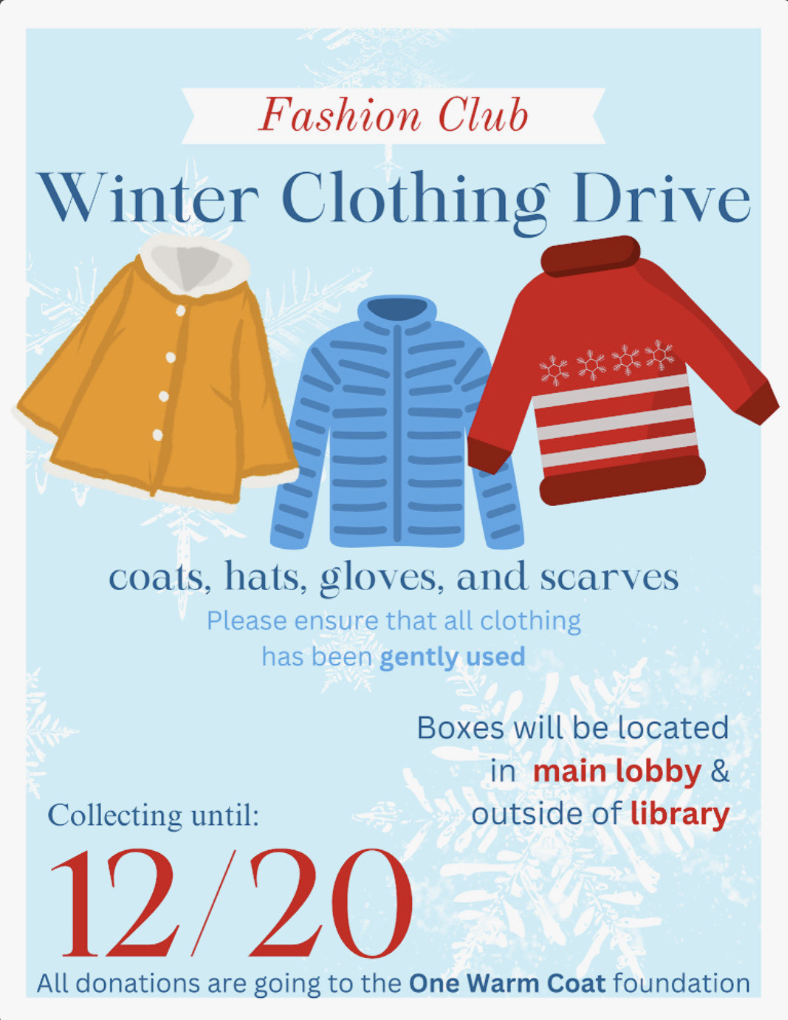 The SLHS Winter Clothing Drive brings holiday cheer. 