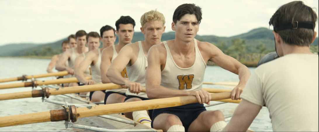 The University of Washington rowing team practices for their upcoming race. 