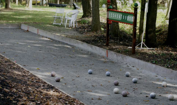The game of bocce allows individuals of all abilities to experience friendly competition. 