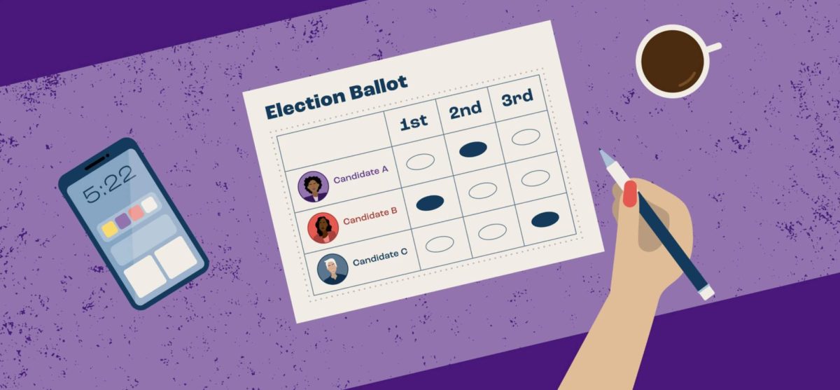 With ranked-choice voting, voters can rank their options instead of selecting just one choice. 